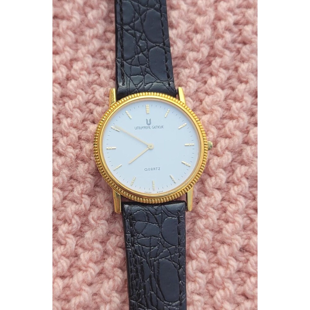 Vintage Universal Geneve Quartz Slim Unisex Watch Ref 533.240 Gold Plated RARE